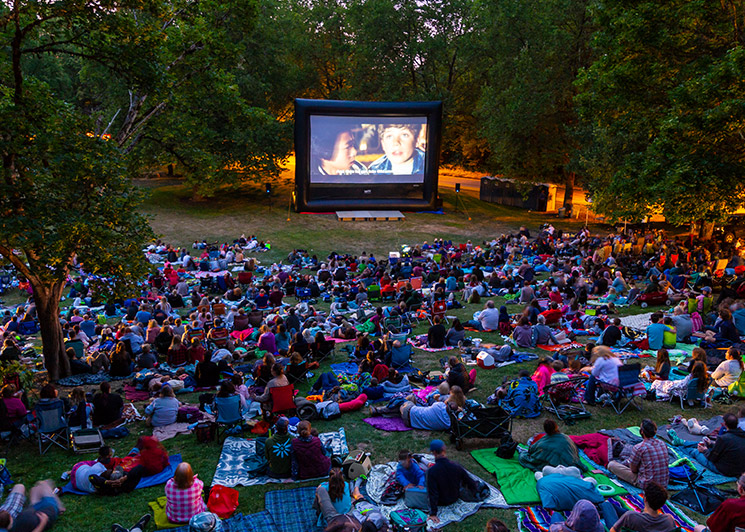 FunFlicks outdoor movie screening at the park