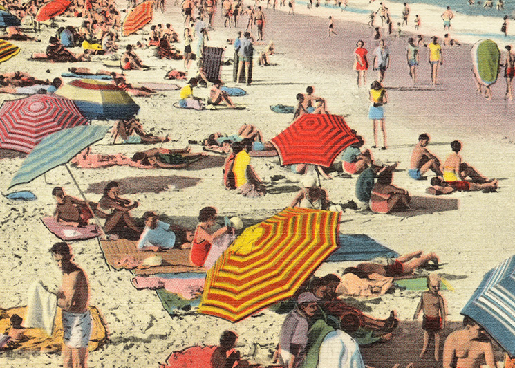1960's beach post card